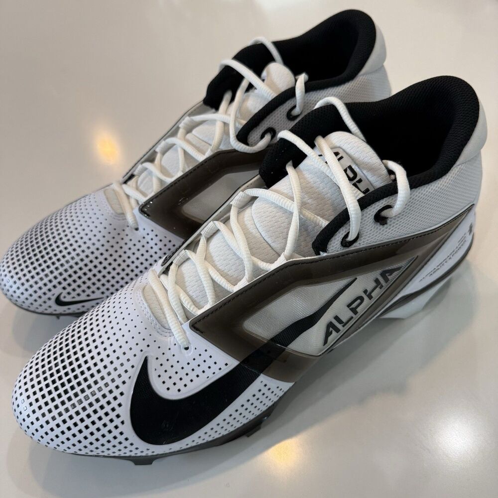 Nike Alpha Menace 4 Pro Mens Size 14 Football Cleats White IB2507-100